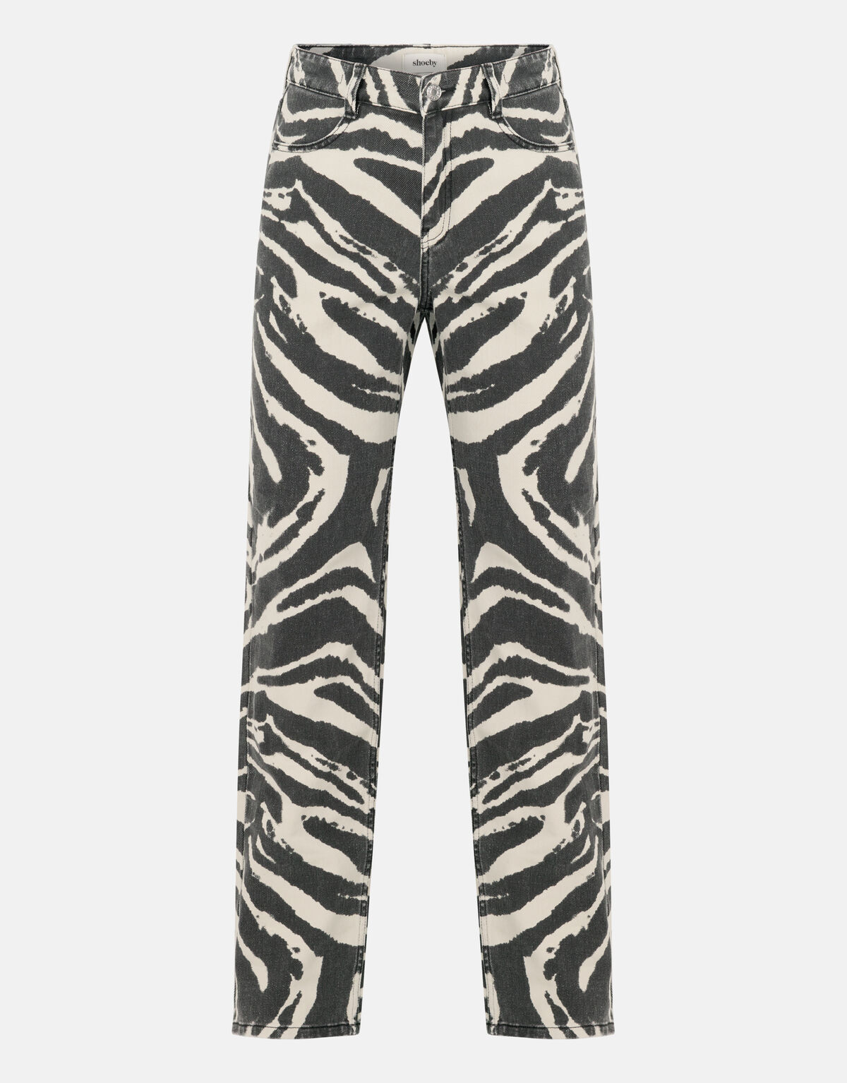 Zebraprint Jeans Zwart SHOEBY WOMEN