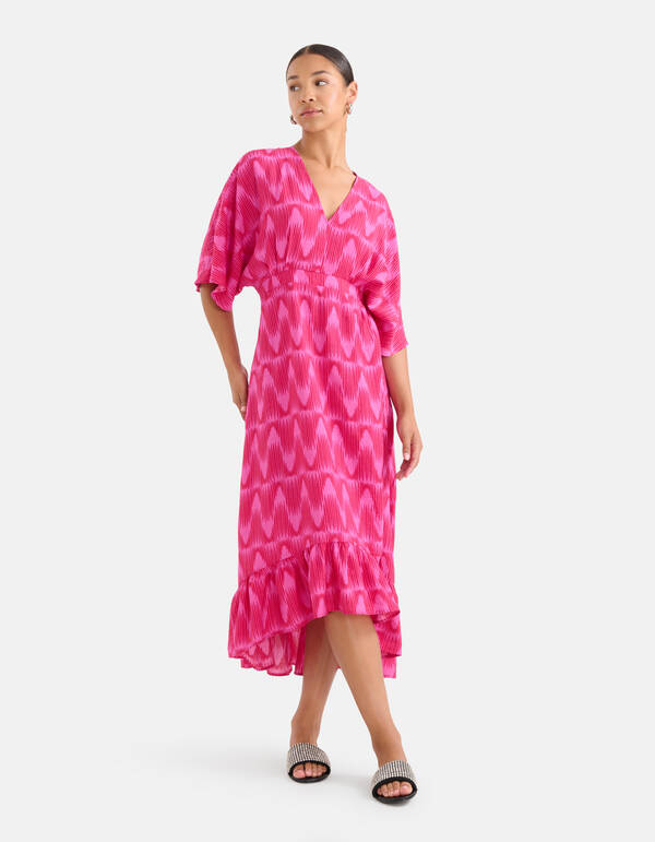 Grafische Print Jurk Roze SHOEBY WOMEN