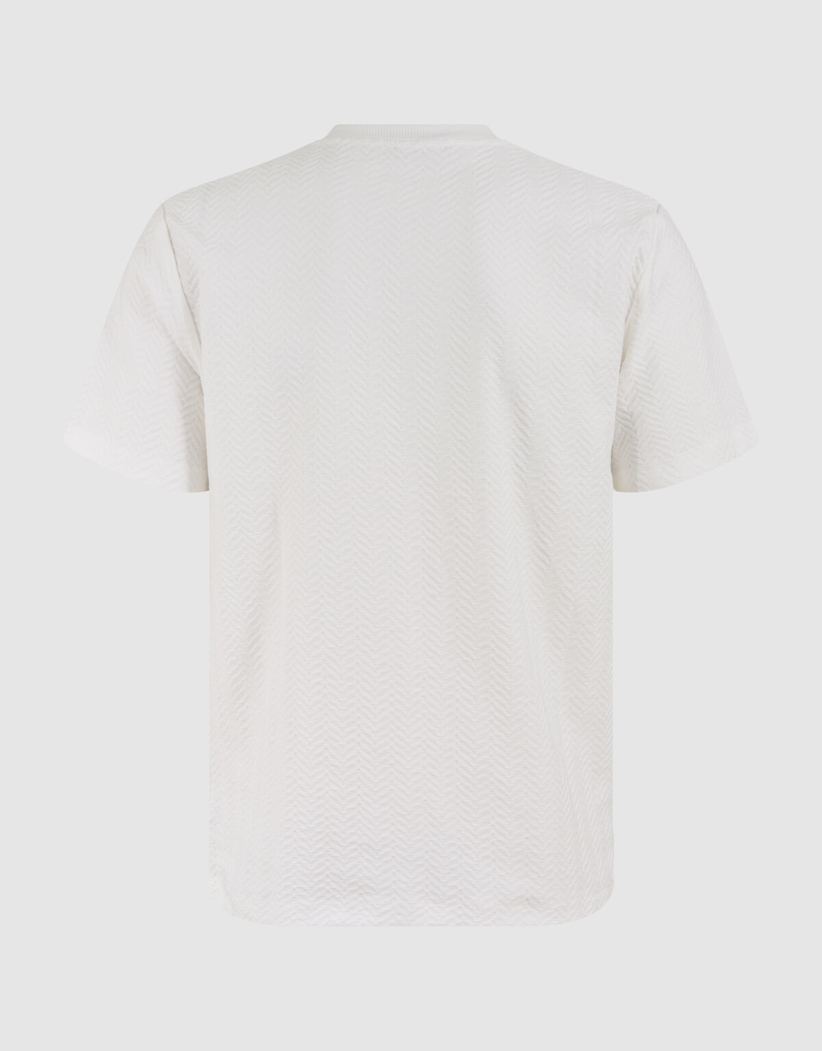 Structuur Jacquard T-shirt Gebroken Wit SHOEBY MEN