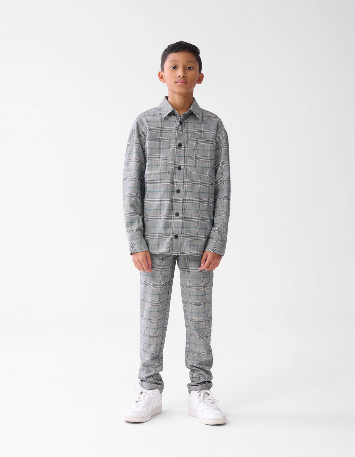 Ruiten Overshirt Grijs SHOEBY BOYS