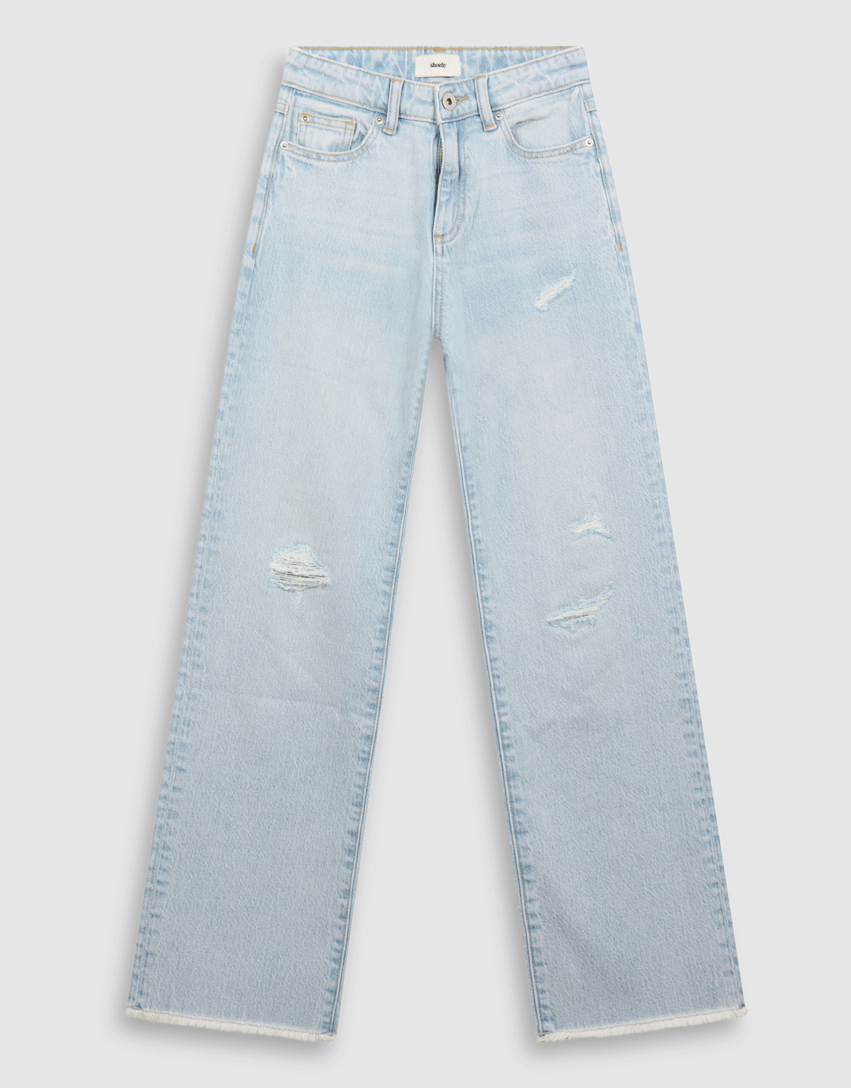 Destroy Straight Fit Jeans Bleached SHOEBY GIRLS