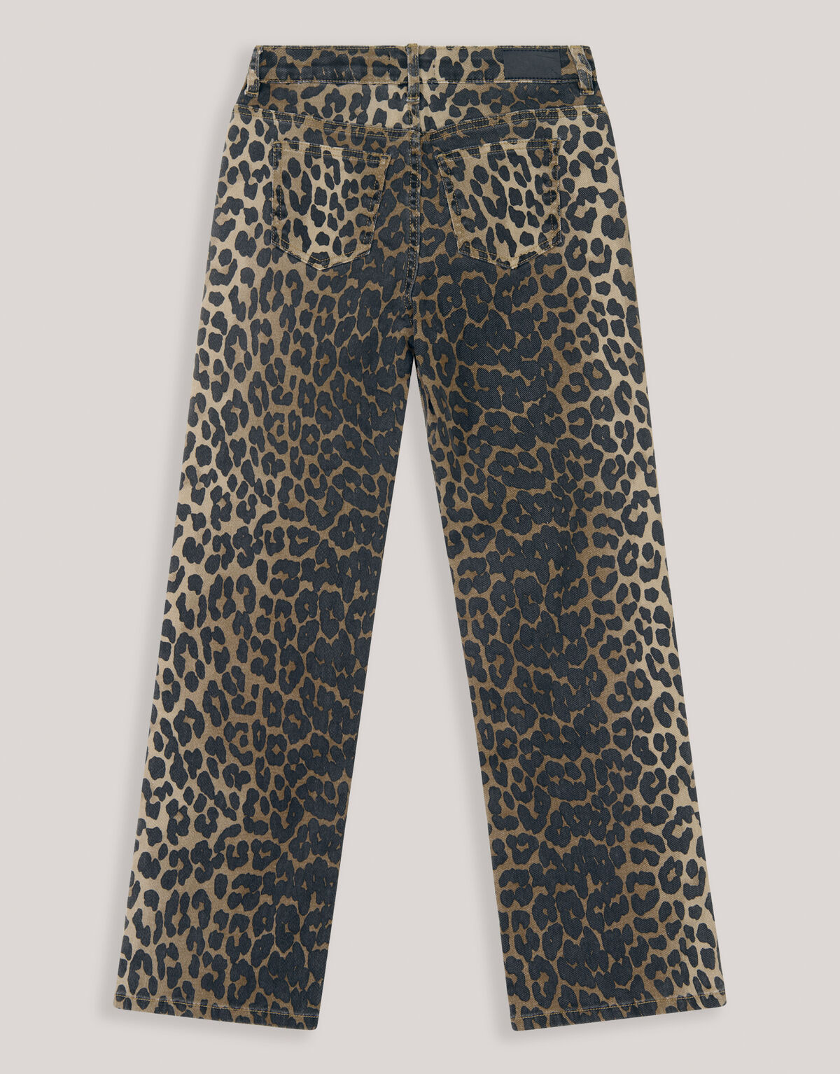 Leopard Straight Fit Broek Bruin SHOEBY GIRLS