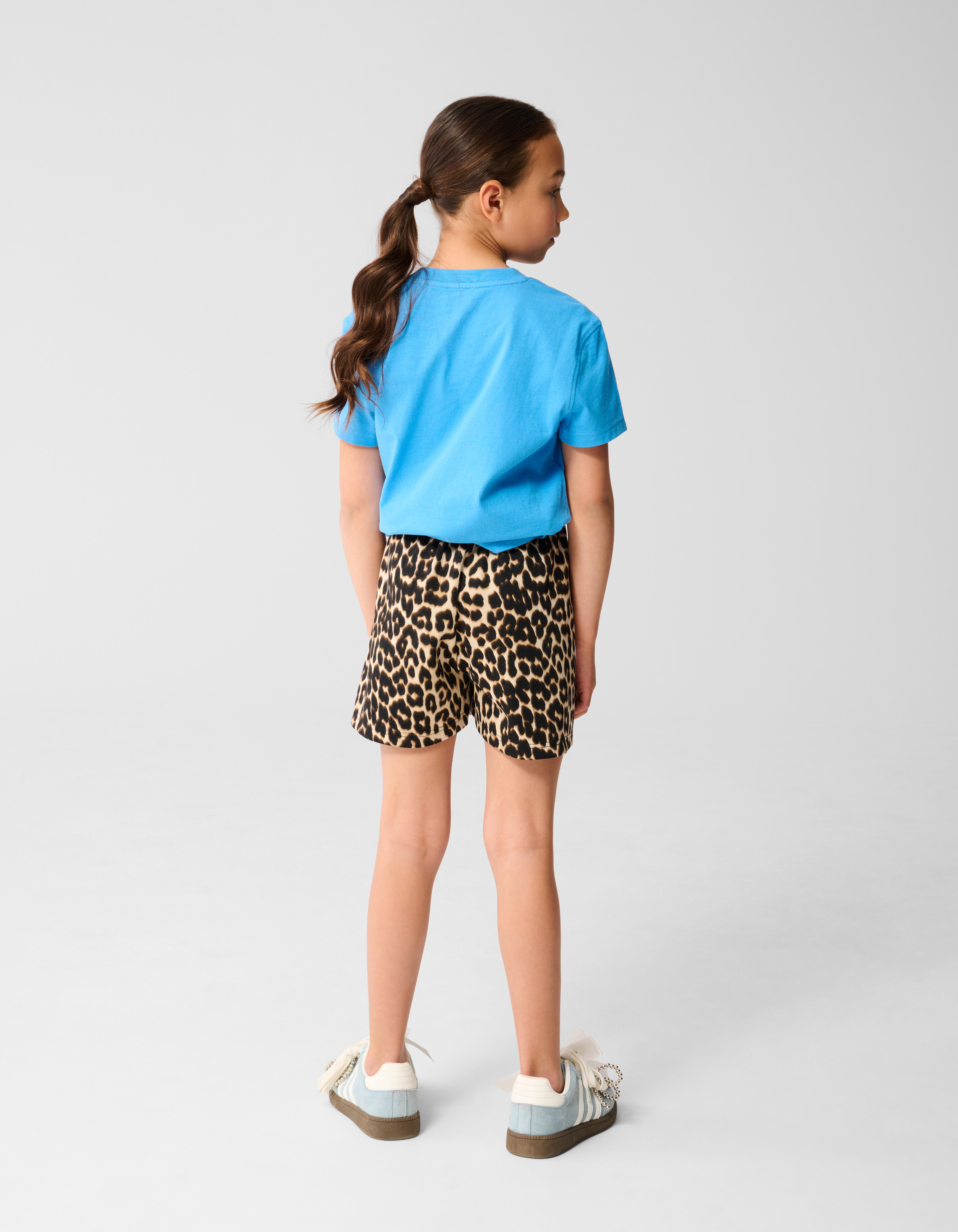 Strass Schelpen T-shirt Blauw SHOEBY GIRLS