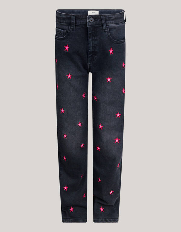 Straight Fit Heart Jeans Donkergrijs SHOEBY GIRLS