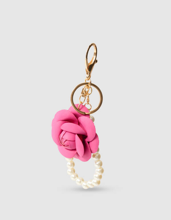 Roos Sleutelhanger Roze SHOEBY ACCESSOIRES