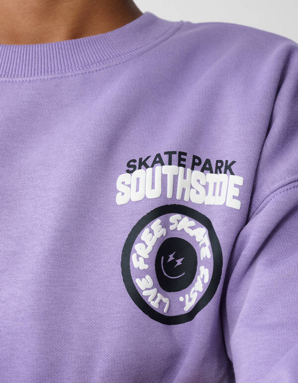 Skate Park Artwork Sweater Paars SHOEBY BOYS