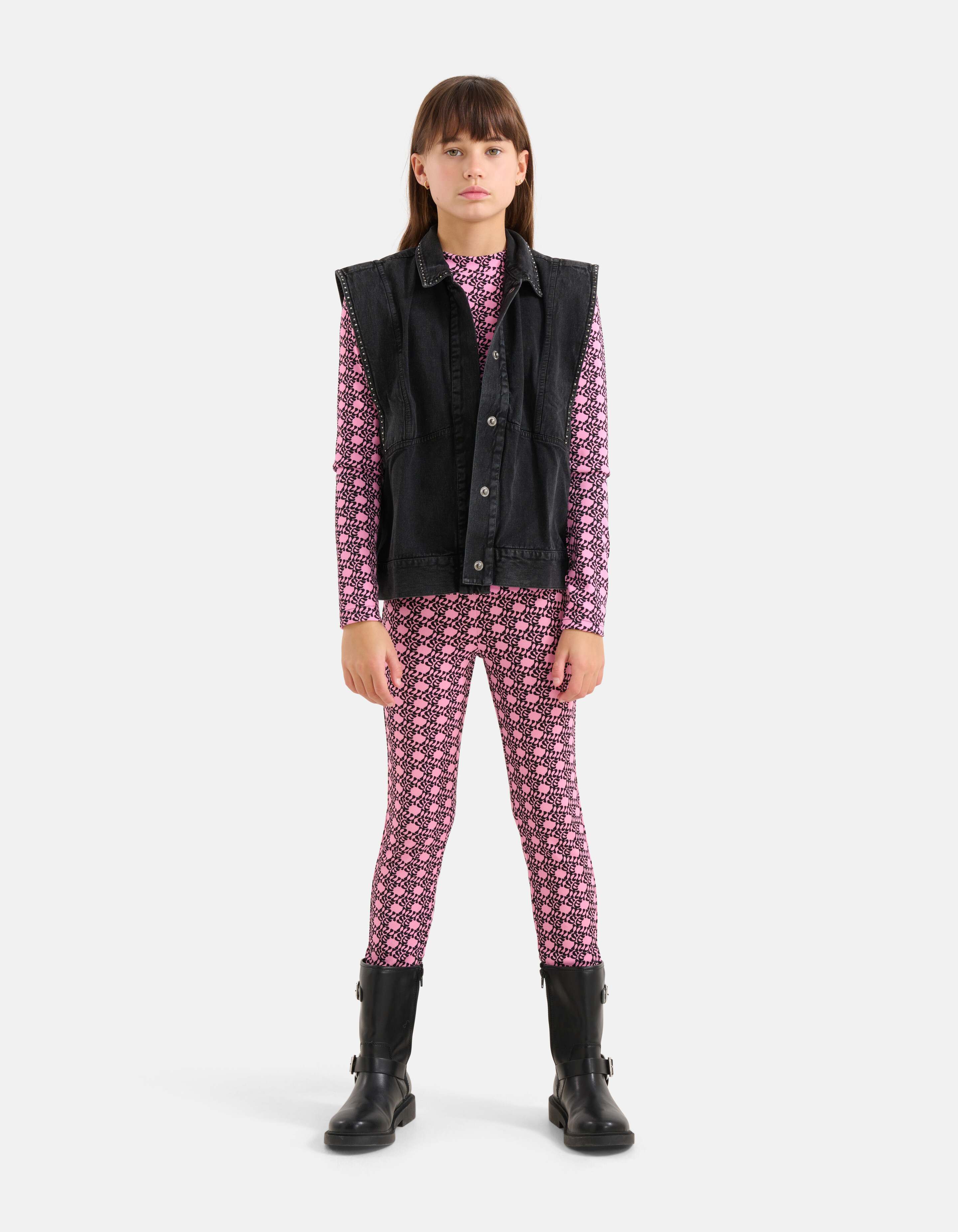 Embroidery Gilet Donkergrijs SHOEBY GIRLS