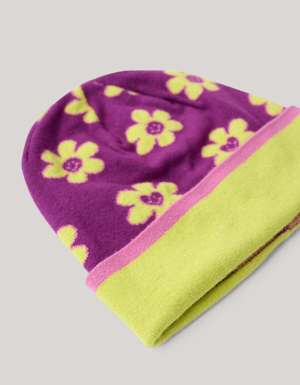 Jacquard Beanie Donkerpaars SHOEBY ACCESSOIRES