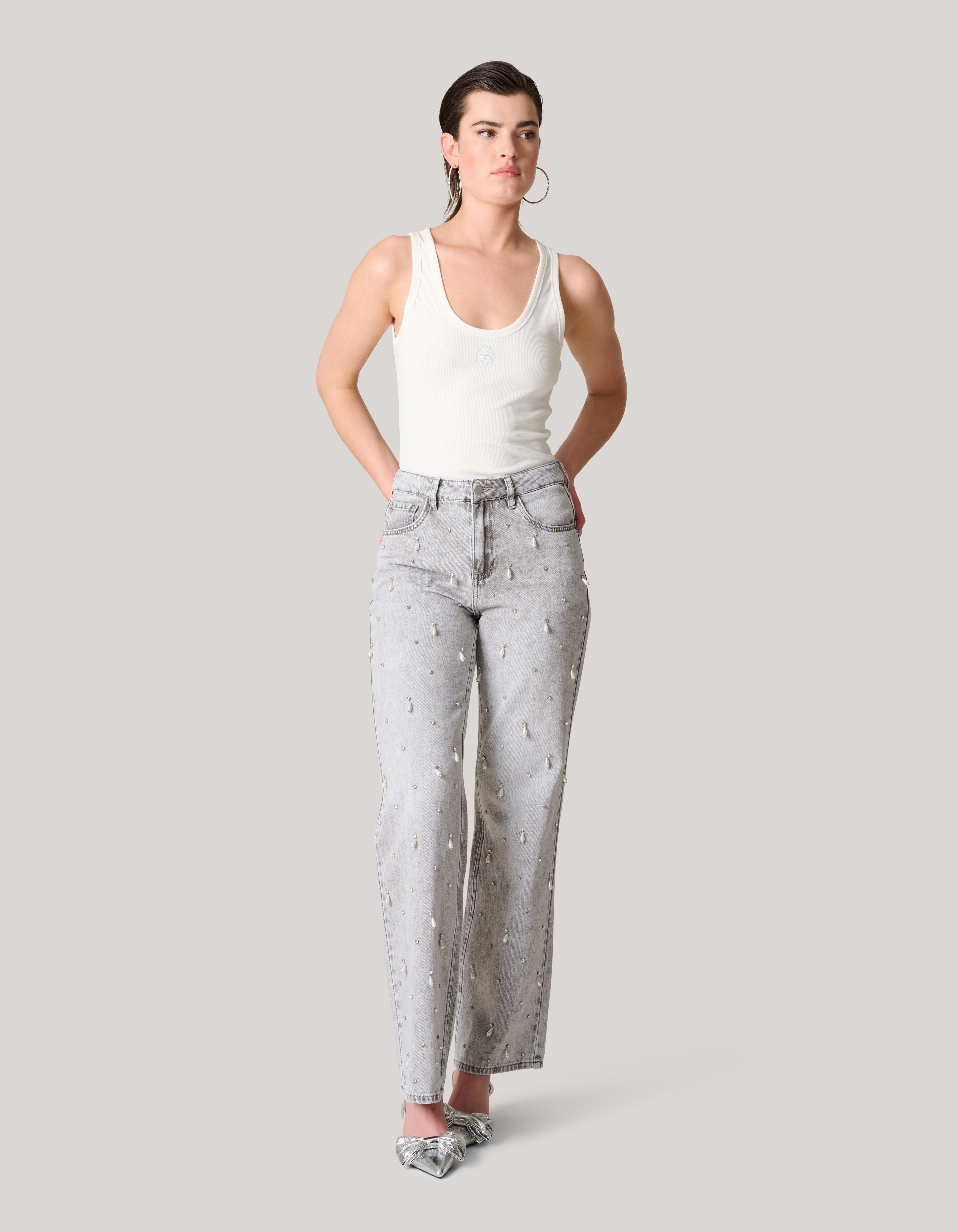 Shoeby Logo Tanktop Wit SHOEBY WOMEN