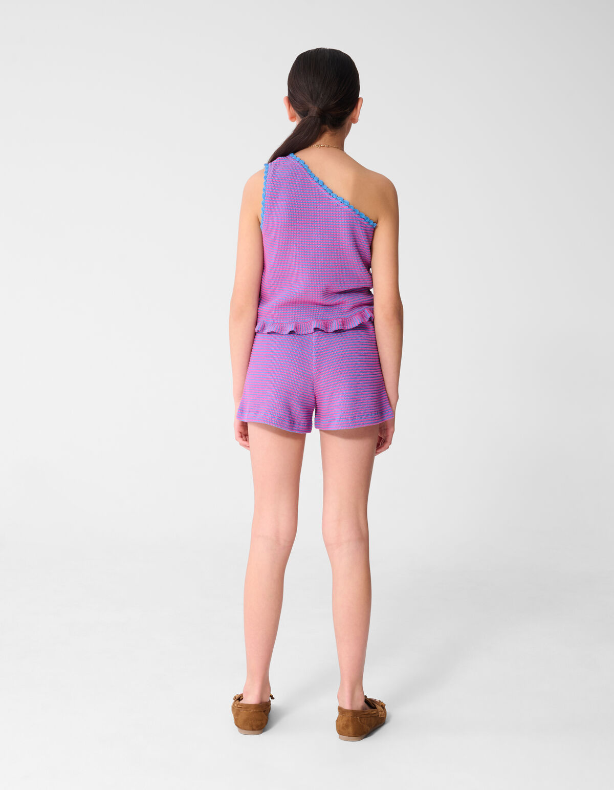 Gebreide Short Roze/Blauw SHOEBY GIRLS