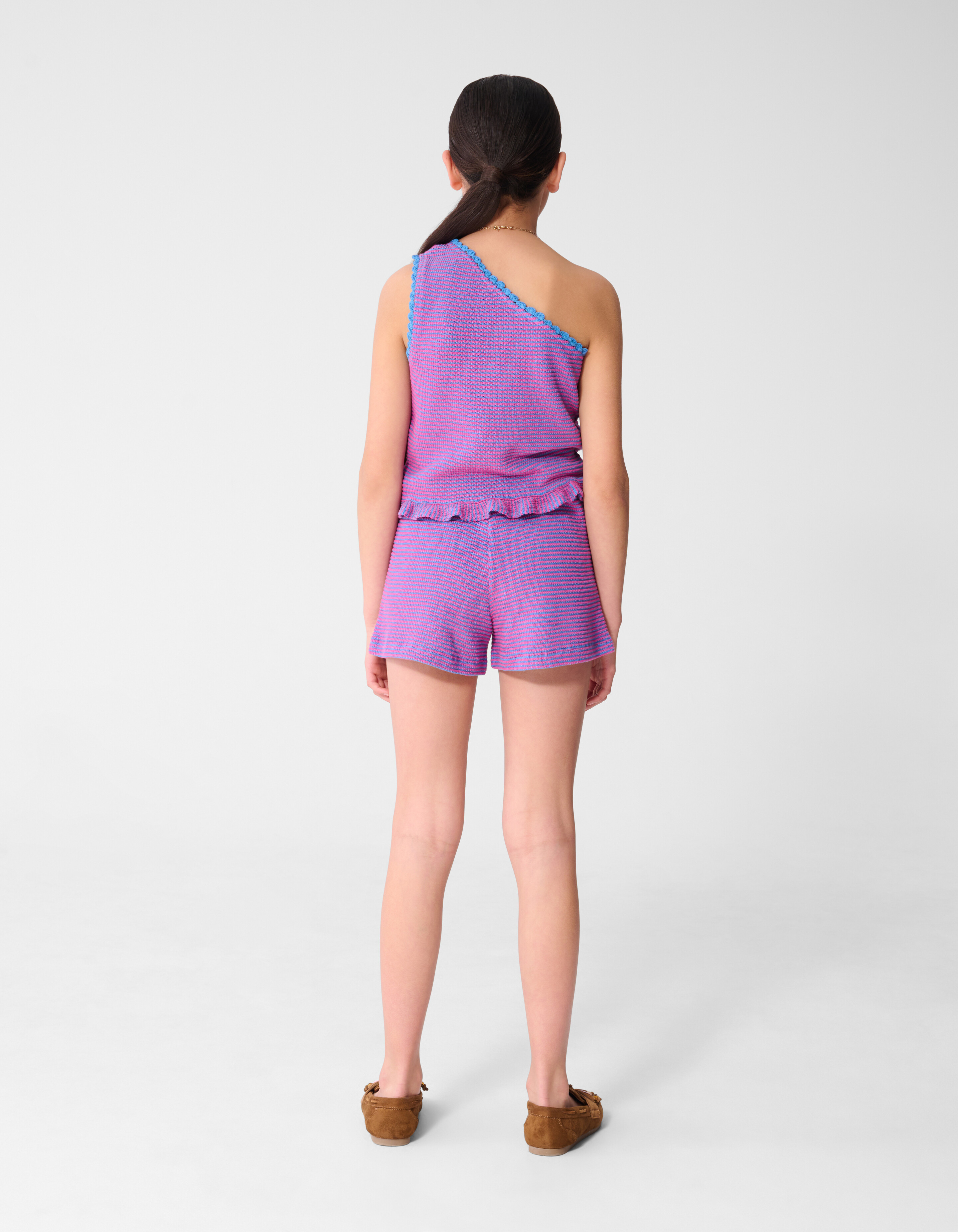 Gebreide Short Roze/Blauw SHOEBY GIRLS
