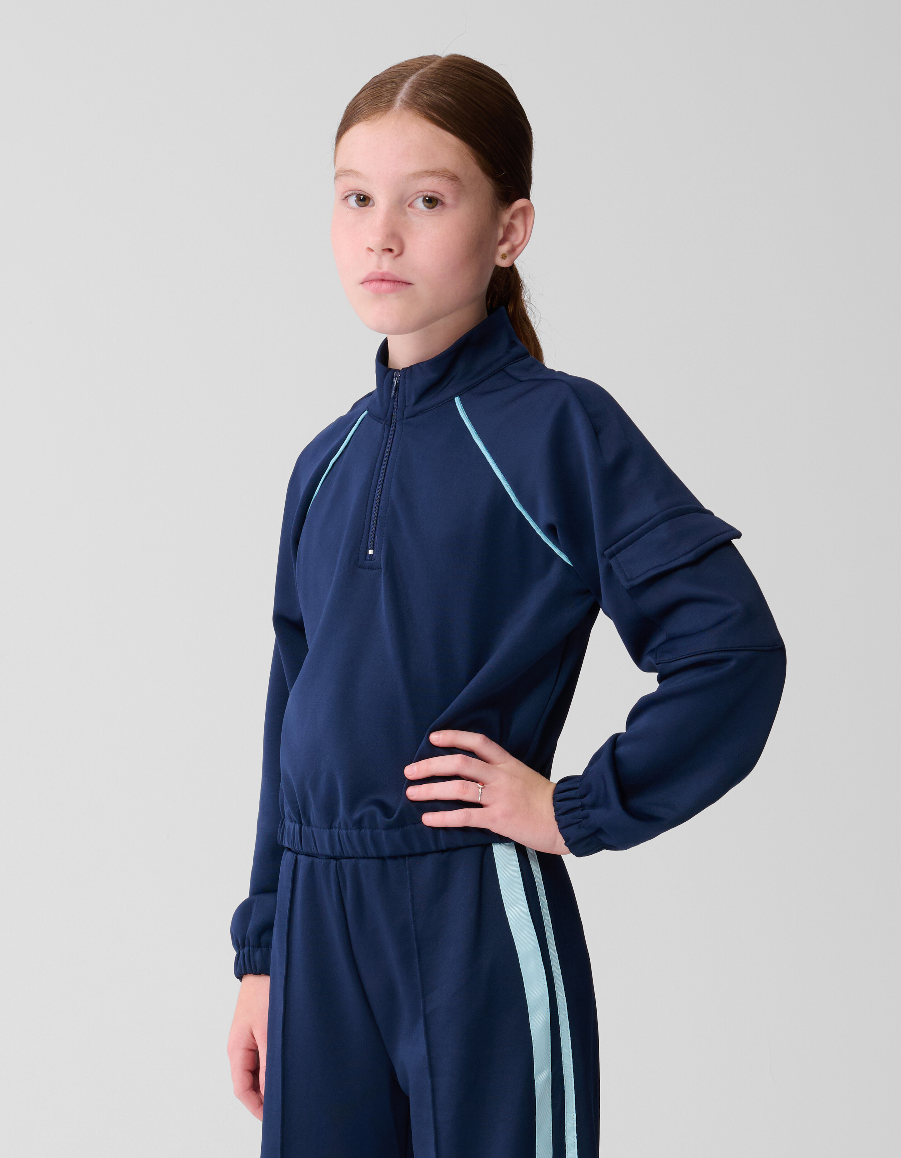 Cargo Zip Top Donkerblauw SHOEBY GIRLS