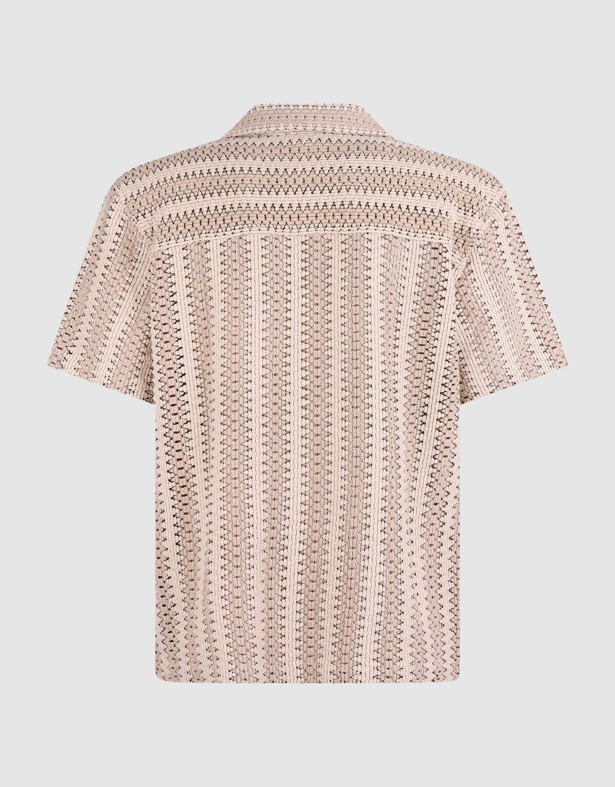 Stripe Crochet Overshirt Zand SHOEBY MEN