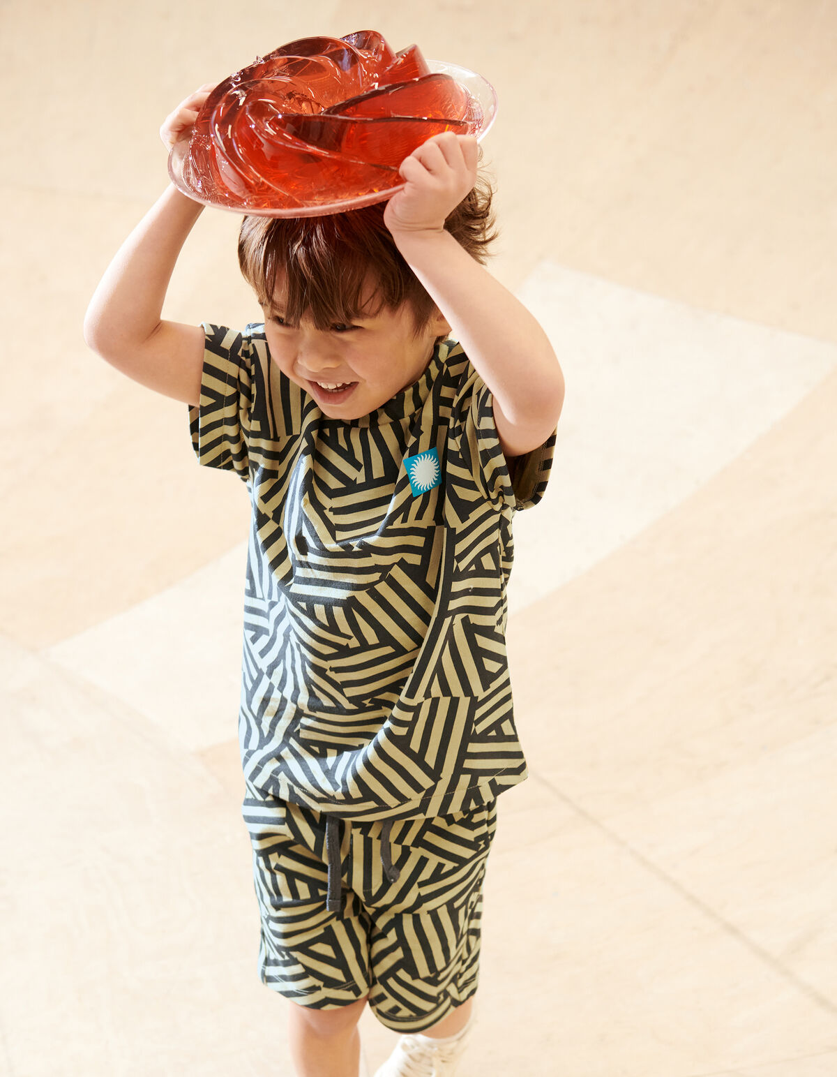 Geometrisch T-shirt Zand SHOEBY BOYS