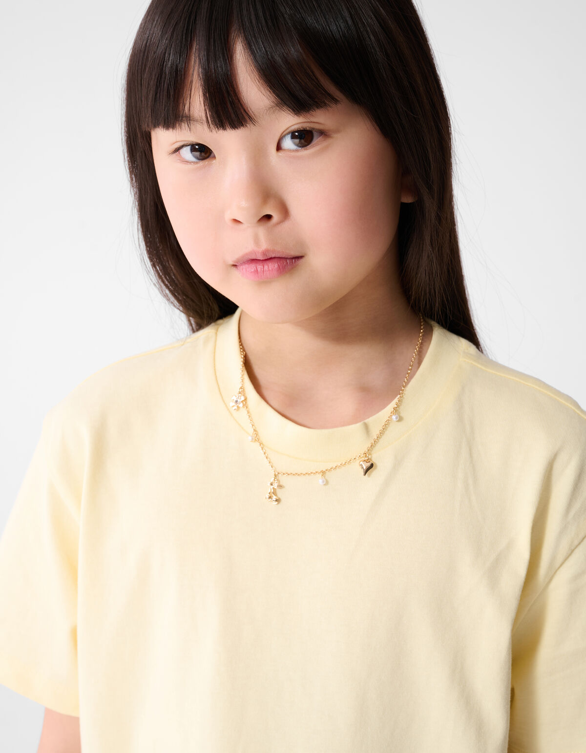 Flower T-shirt Lichtgeel SHOEBY GIRLS