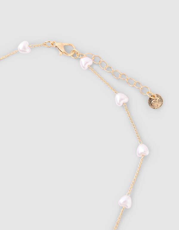 Puffed Heart Ketting Goud SHOEBY ACCESSOIRES
