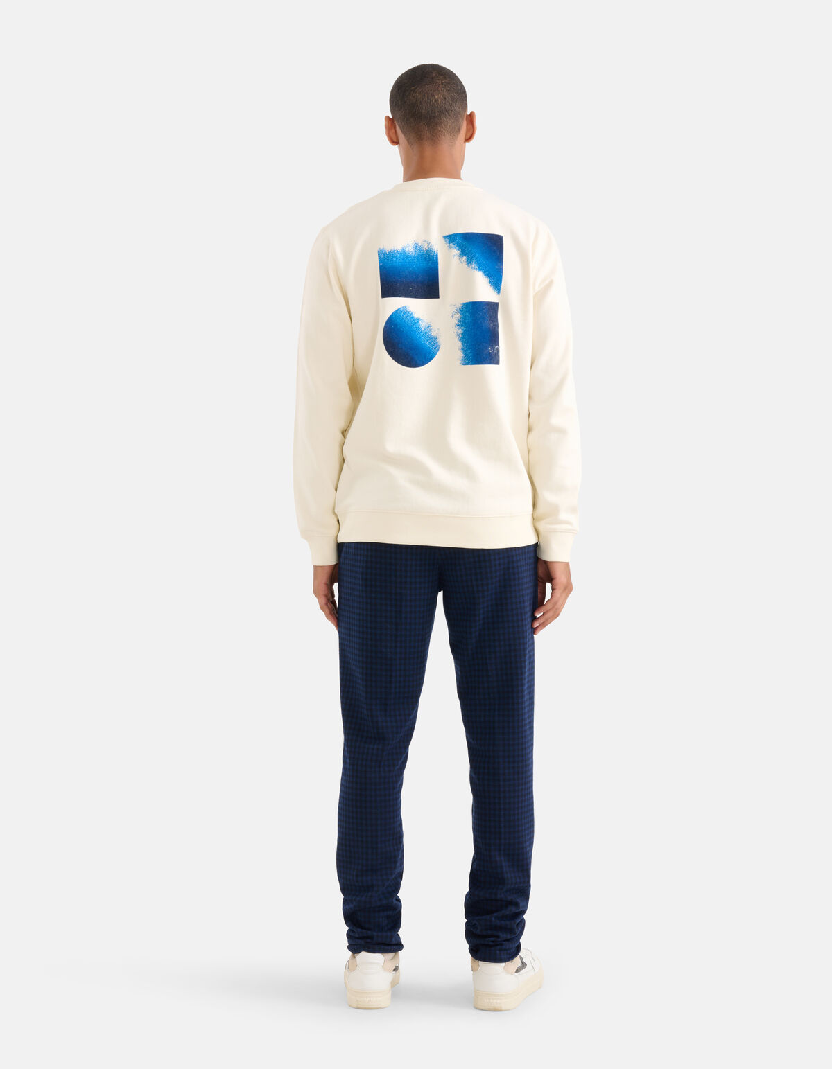 Flock Artwork Sweater Gebroken Wit SHOEBY MEN