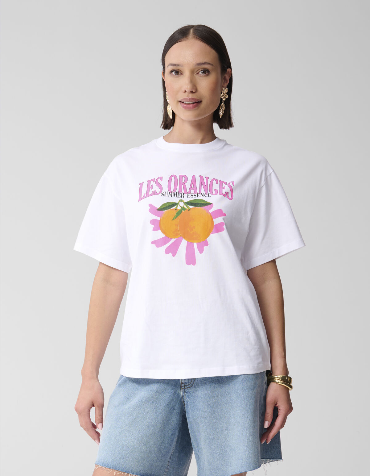 Oversized Les Oranges T-shirt Wit SHOEBY WOMEN