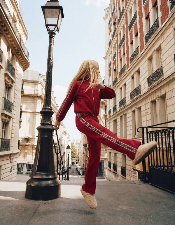 Tape Wide Leg Fit Broek Rood SHOEBY GIRLS