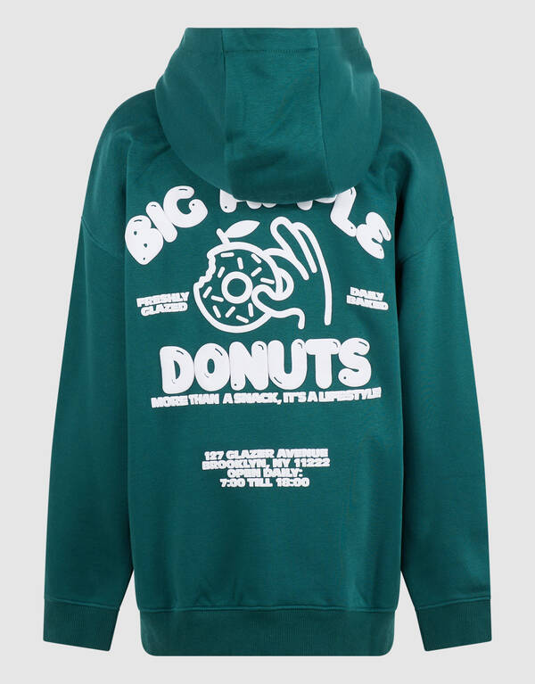 Oversized Fit Donut Hoodie Donkergroen SHOEBY BOYS