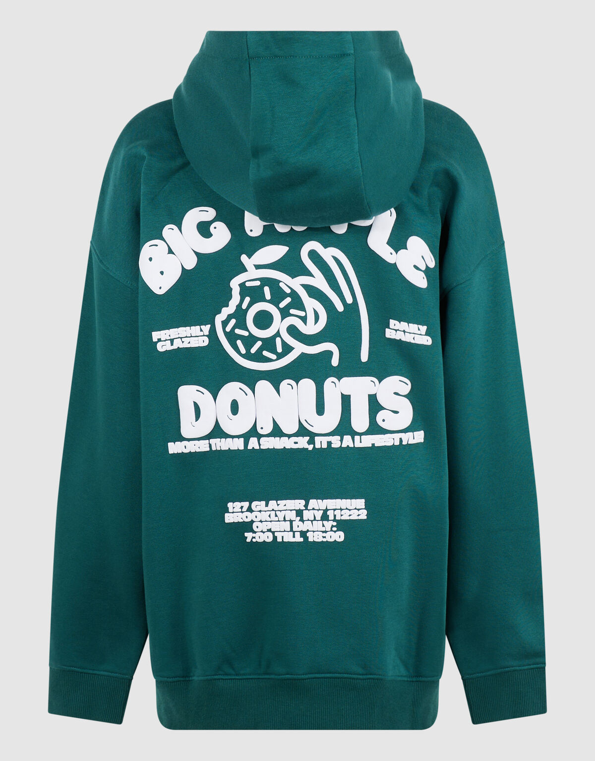 Oversized Fit Donut Hoodie Donkergroen SHOEBY BOYS