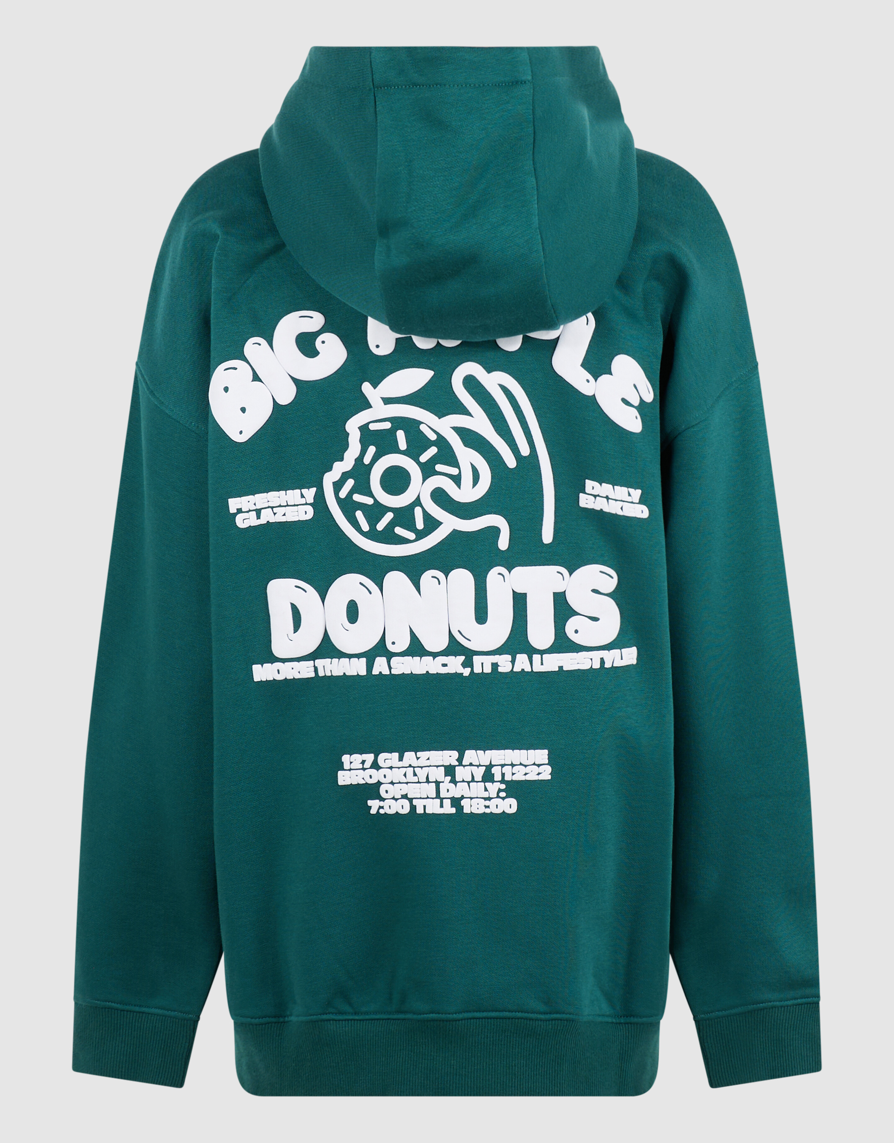 Oversized Fit Donut Hoodie Donkergroen SHOEBY BOYS