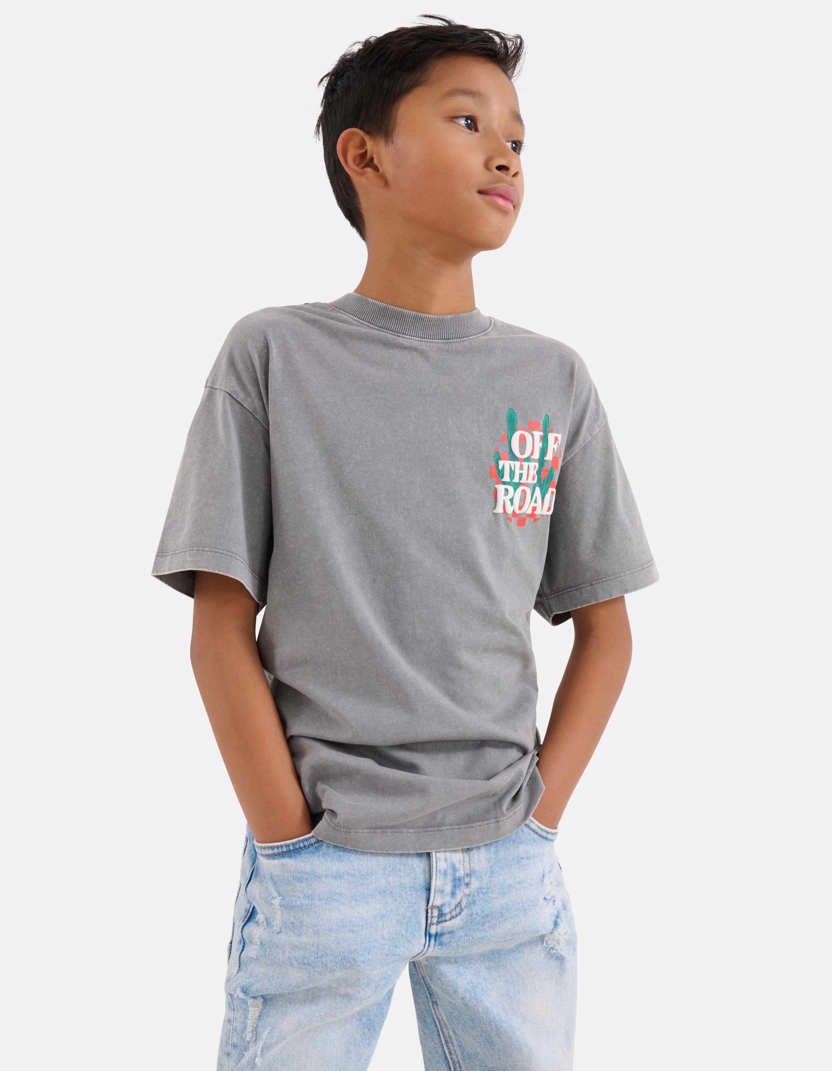 Artwork T-shirt Lichtgrijs SHOEBY BOYS