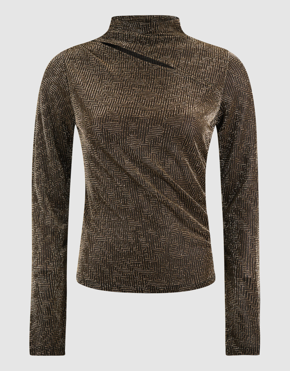 Glitter Cut Out Top Goud SHOEBY WOMEN