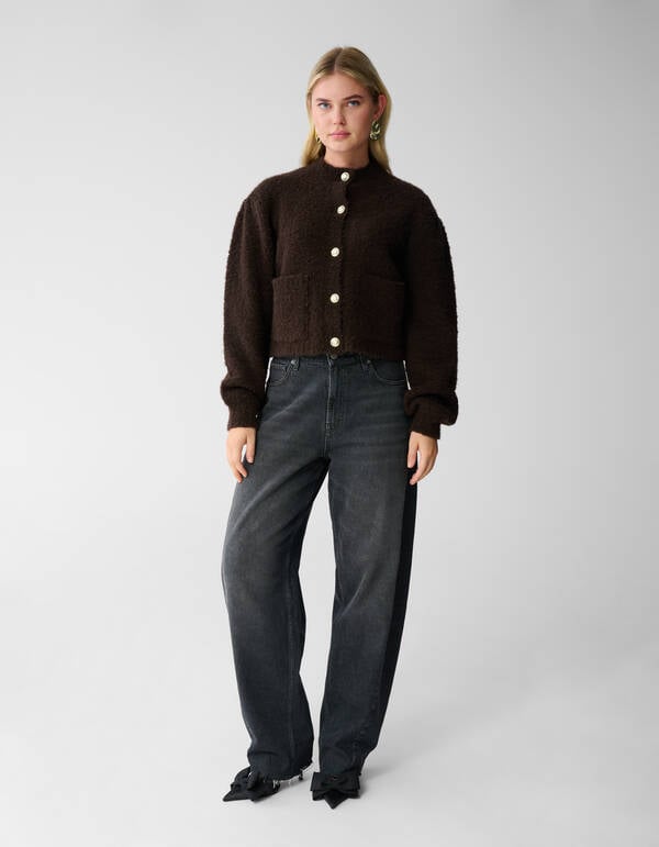 Teddy Knit Vest Bruin SHOEBY WOMEN