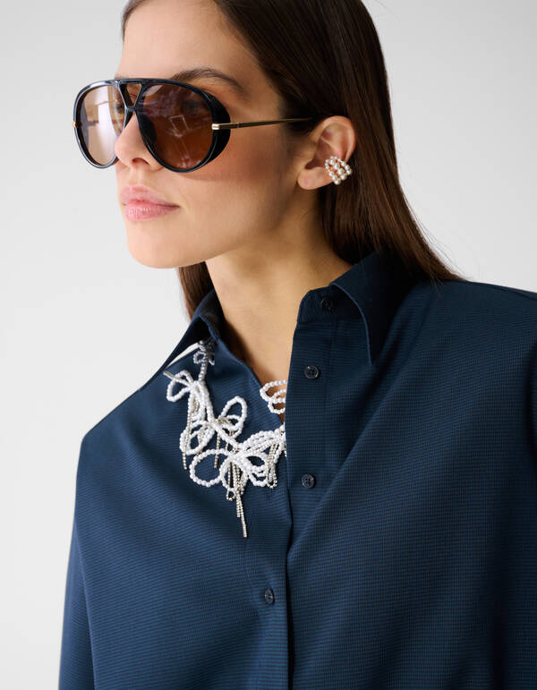 Ruiten Padded Blouse Donkerblauw SHOEBY WOMEN