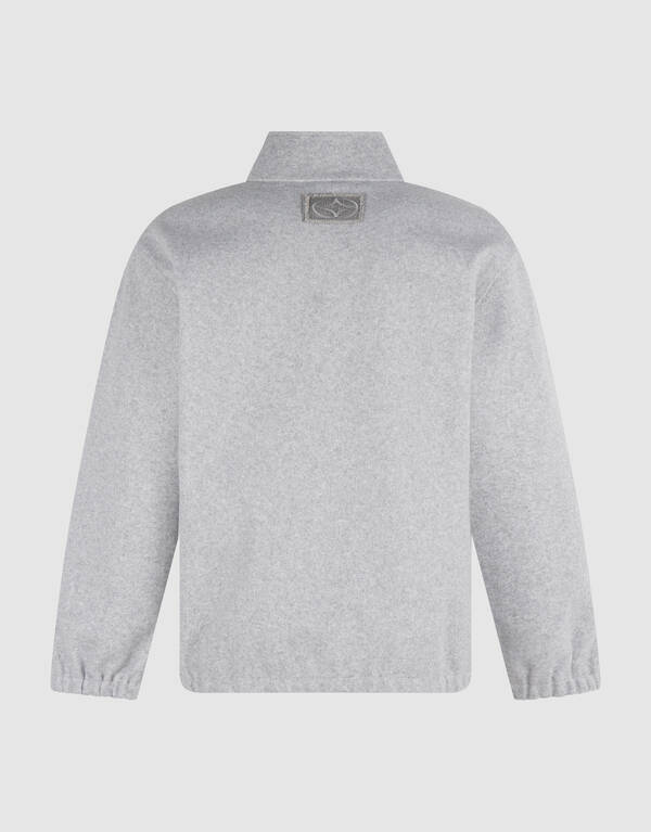 Zip High Neck Sweater Lichtgrijs SHOEBY MEN