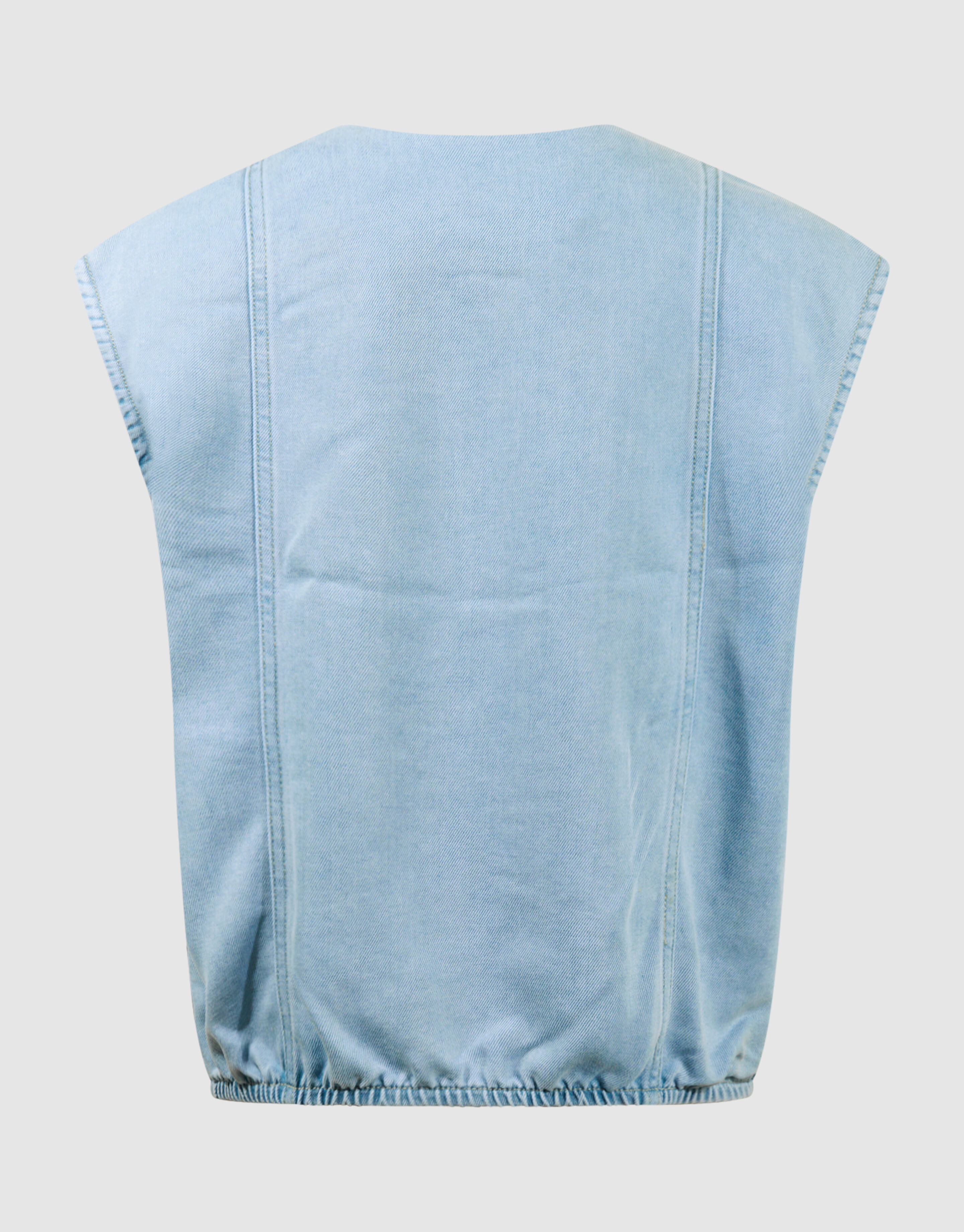 Puffy Denim Gilet Lichtblauw SHOEBY GIRLS