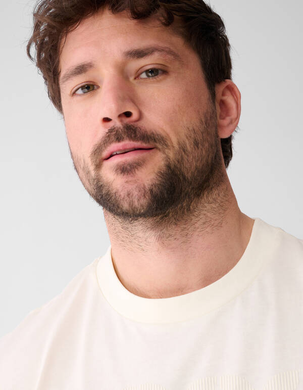 Stripe Artwork T-shirt Gebroken Wit SHOEBY MEN