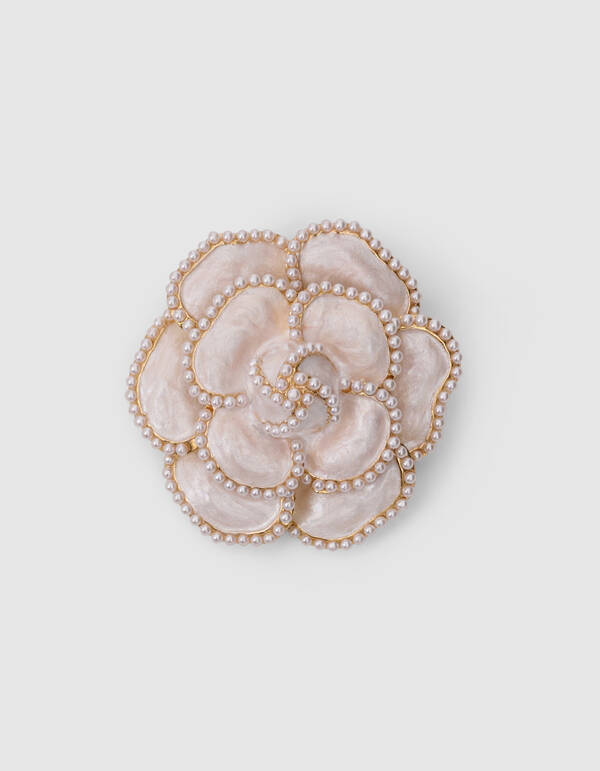 Parel Flower Broche Gebroken Wit SHOEBY ACCESSOIRES