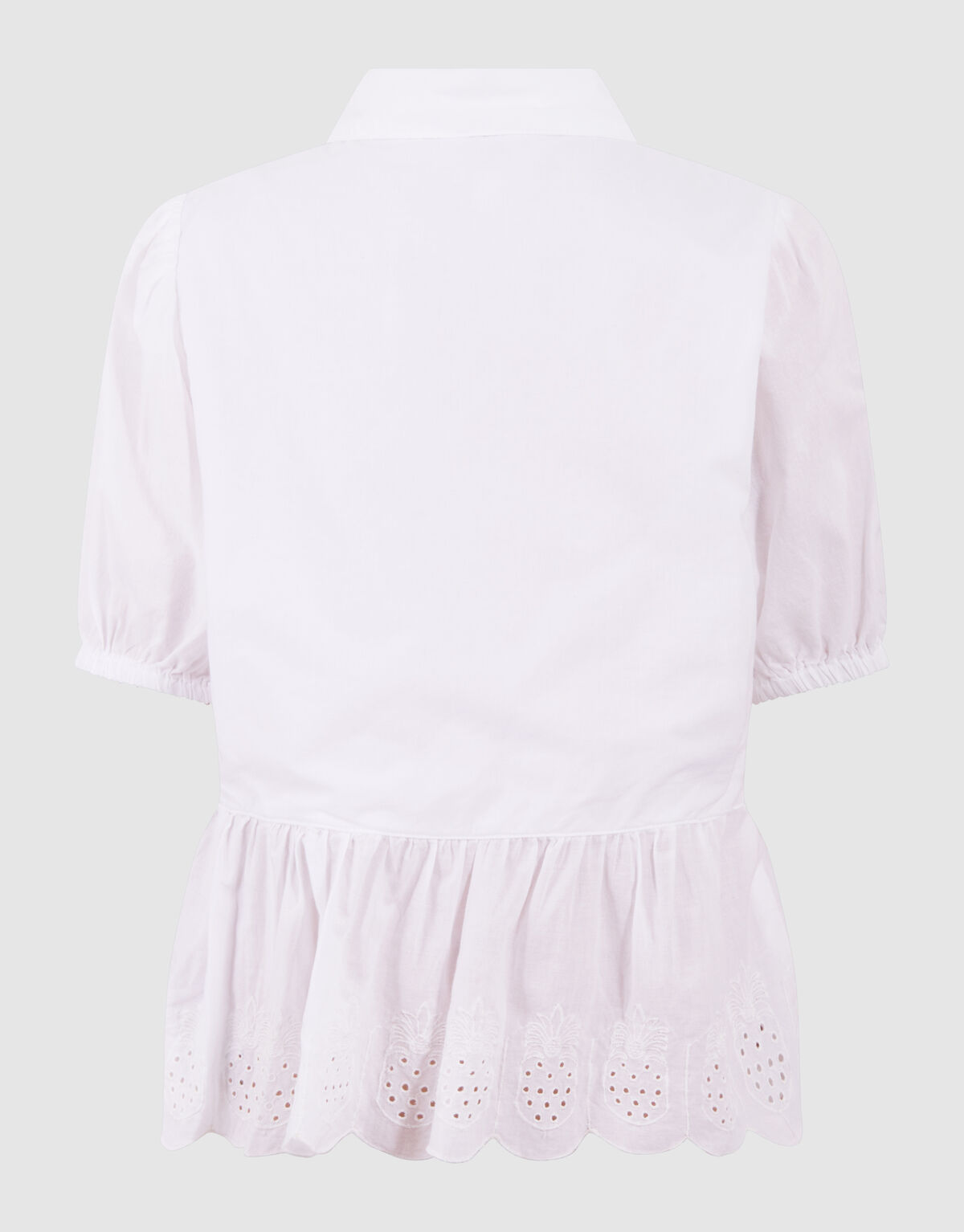 Embroidery Ruffle Blouse Wit SHOEBY GIRLS