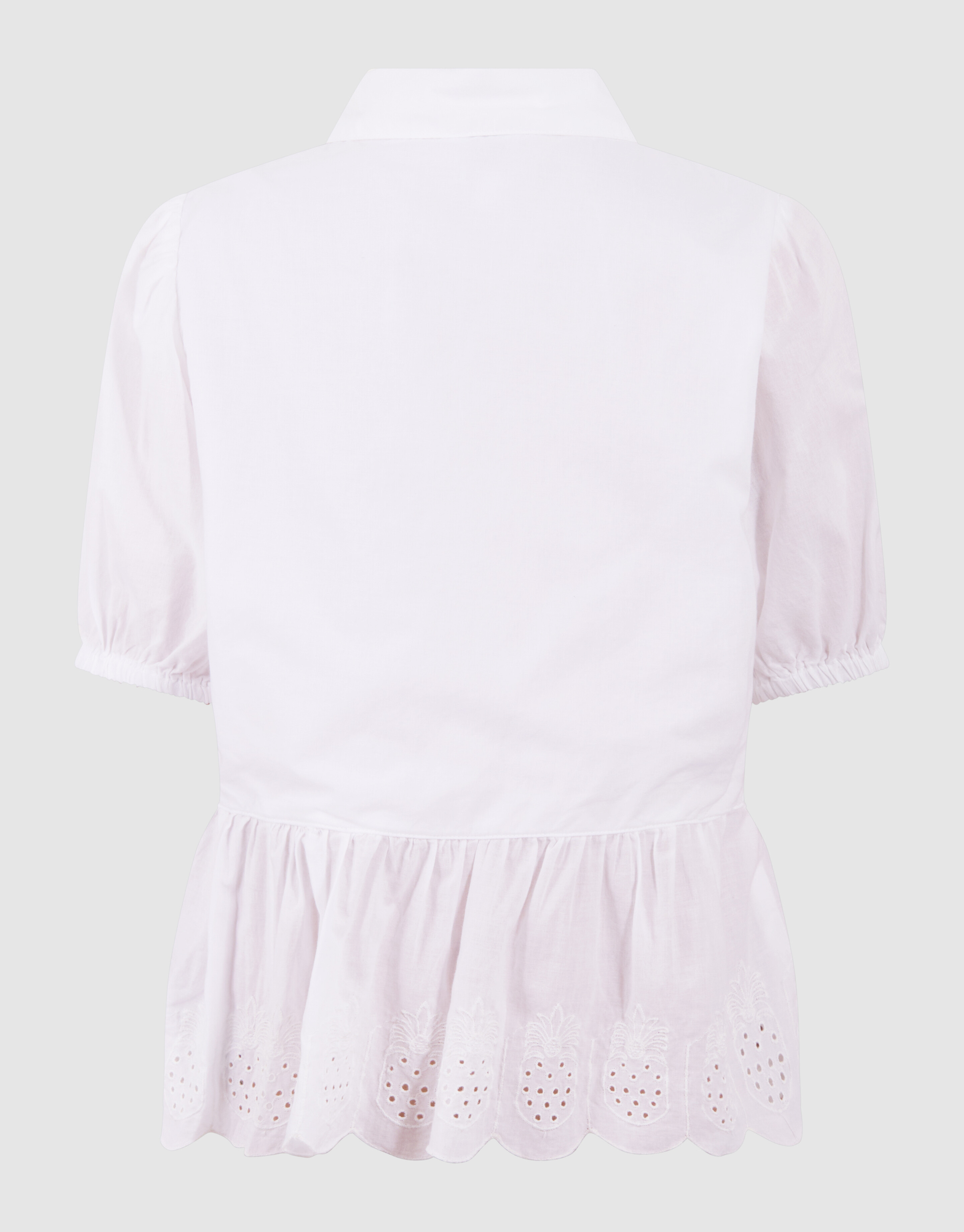 Embroidery Ruffle Blouse Wit SHOEBY GIRLS