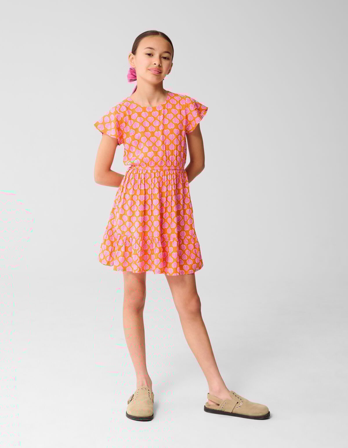 Schelpen Jurk Oranje SHOEBY GIRLS