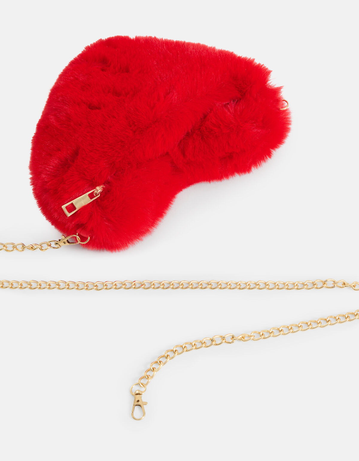Faux Fur Heart Tas SHOEBY ACCESSOIRES