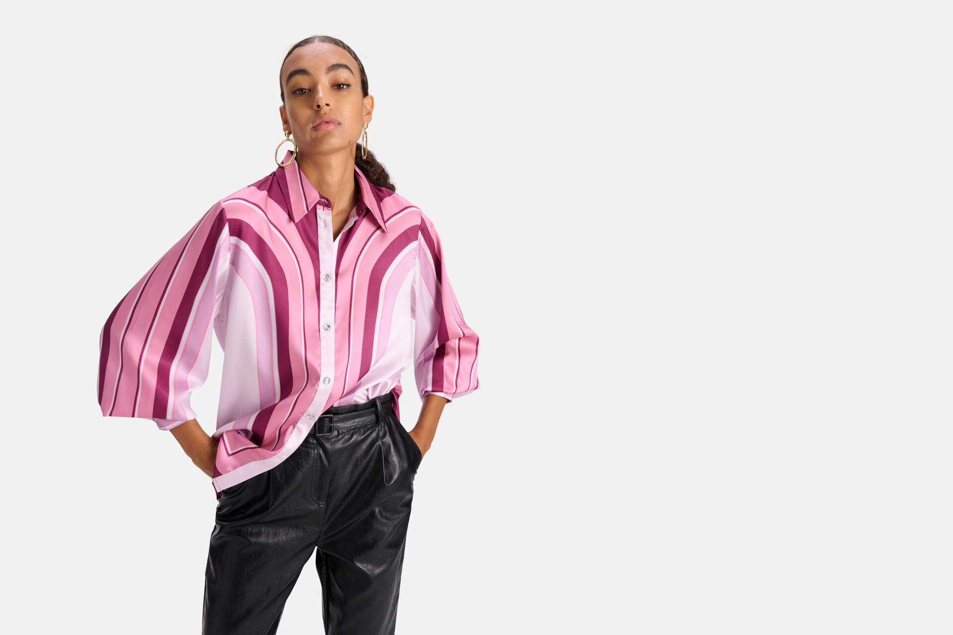 Gestreepte Blouse Roze SHOEBY WOMEN