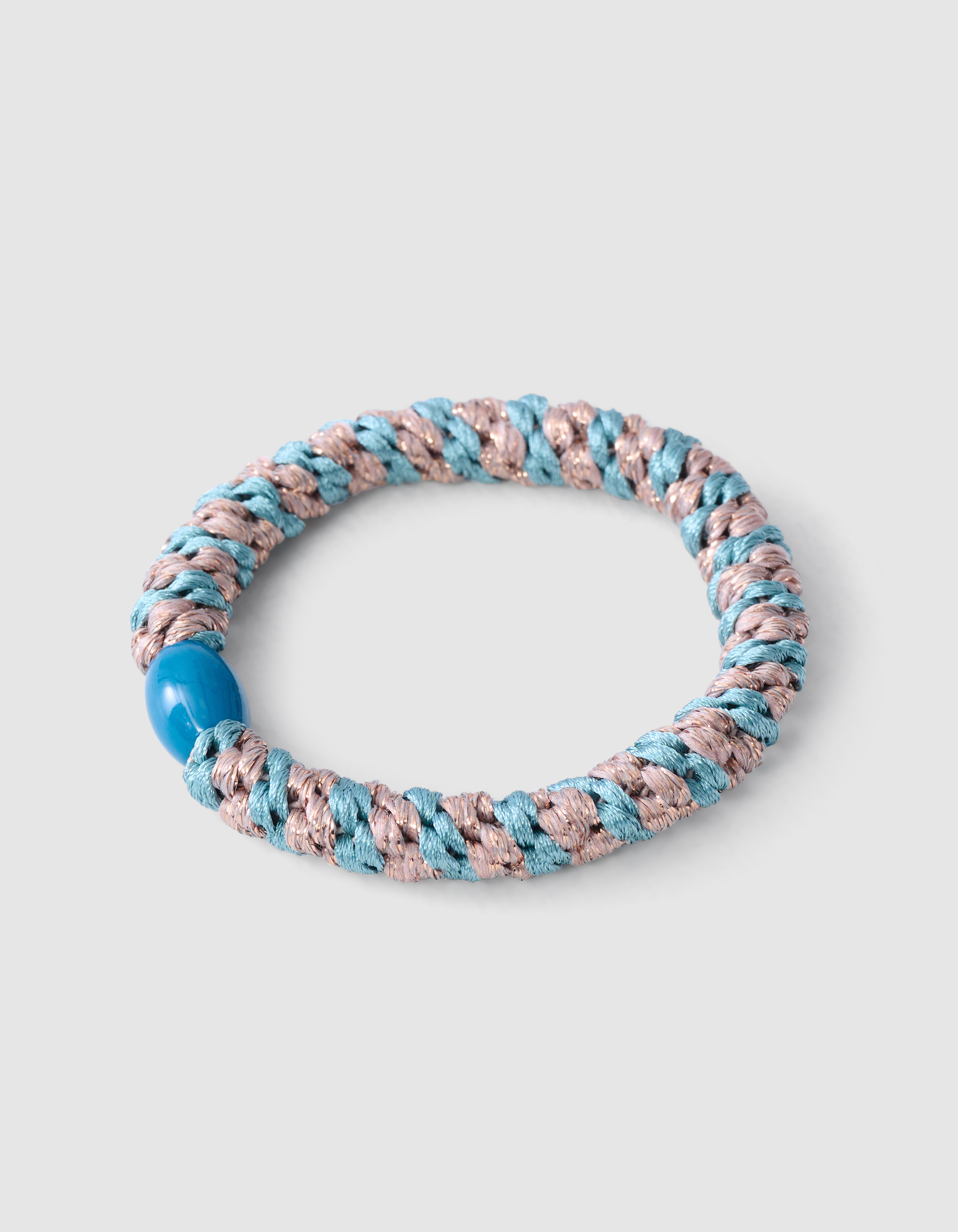Lurex Haarelastiek Donker Turquoise SHOEBY ACCESSOIRES