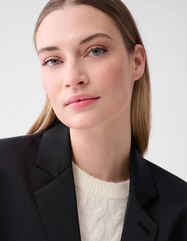 Satijnen Oversized Blazer Zwart By Lonneke SHOEBY WOMEN