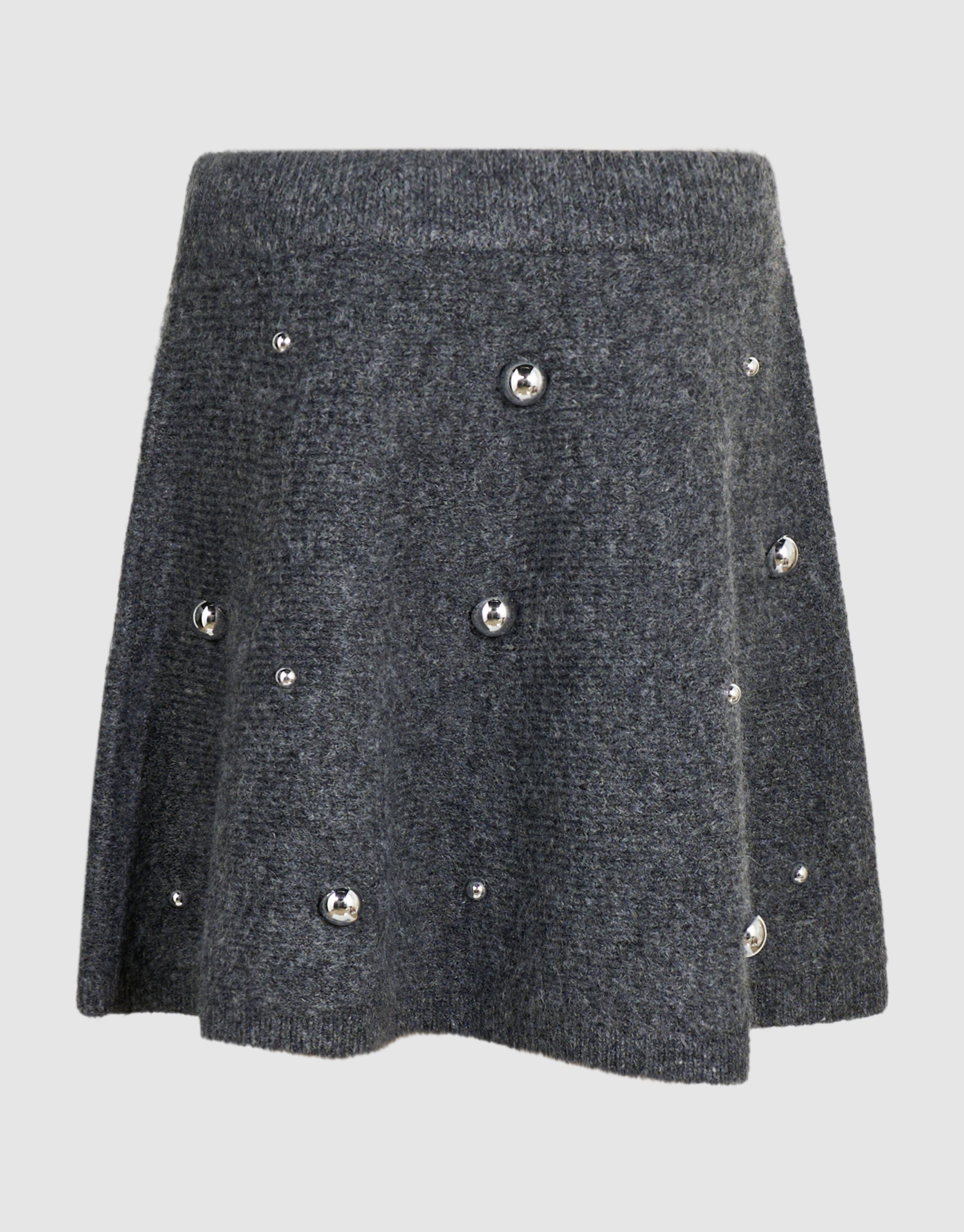Gebreide Studded Mini Rok Grijs SHOEBY GIRLS