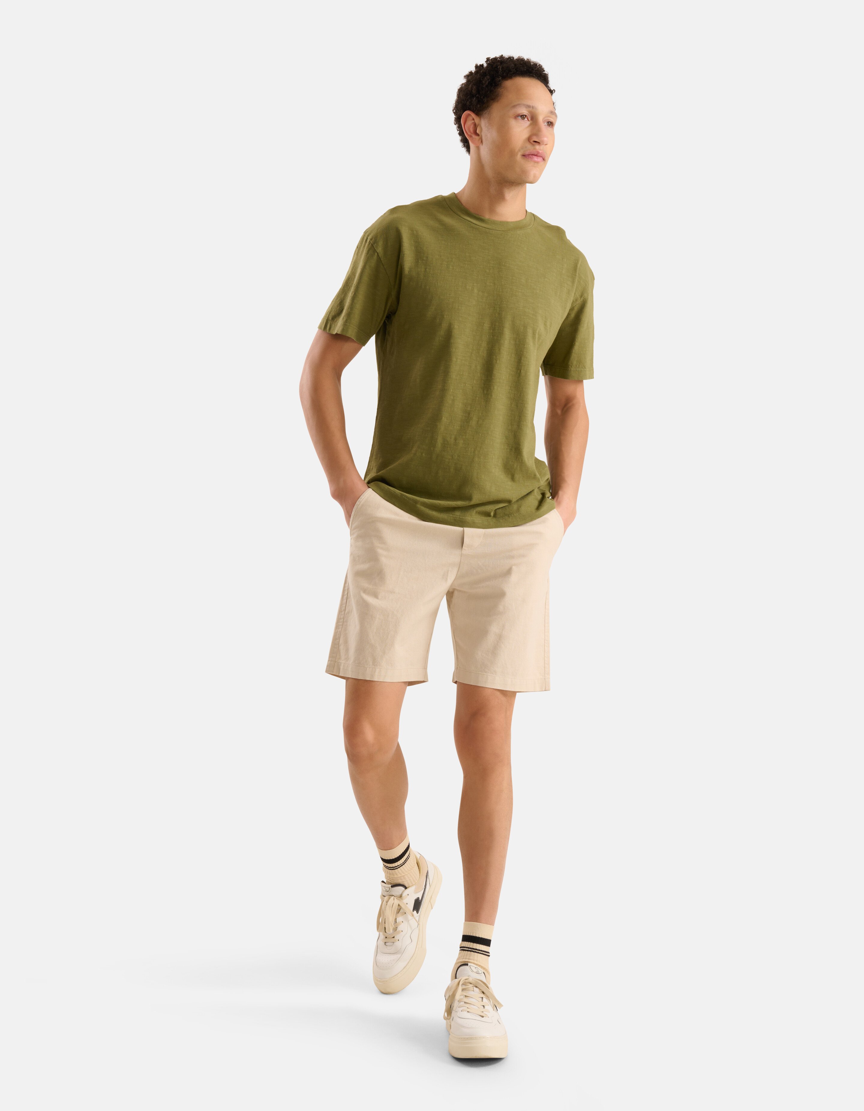 Jersey T-shirt Olijfgroen SHOEBY MEN
