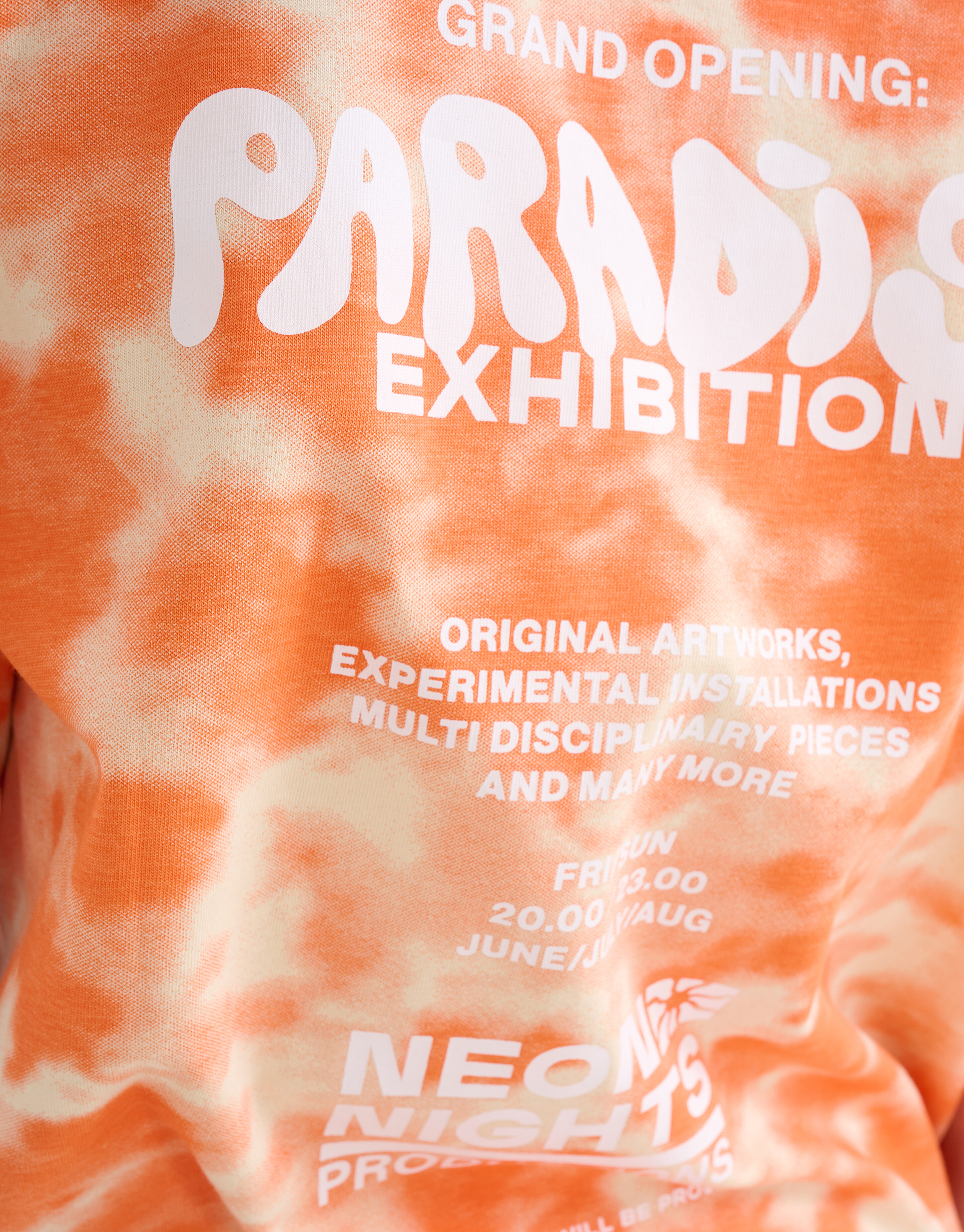 Tie Dye Print T-shirt Oranje SHOEBY BOYS
