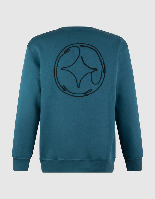 Cord Artwork Sweater Donkergroen SHOEBY MEN