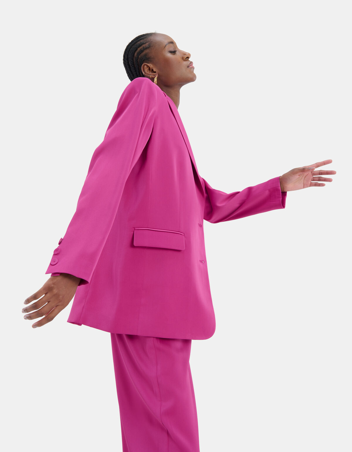 Pink Satin Blazer EKSEPT