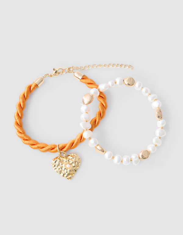 Twisted Armbanden Set Roze SHOEBY ACCESSOIRES