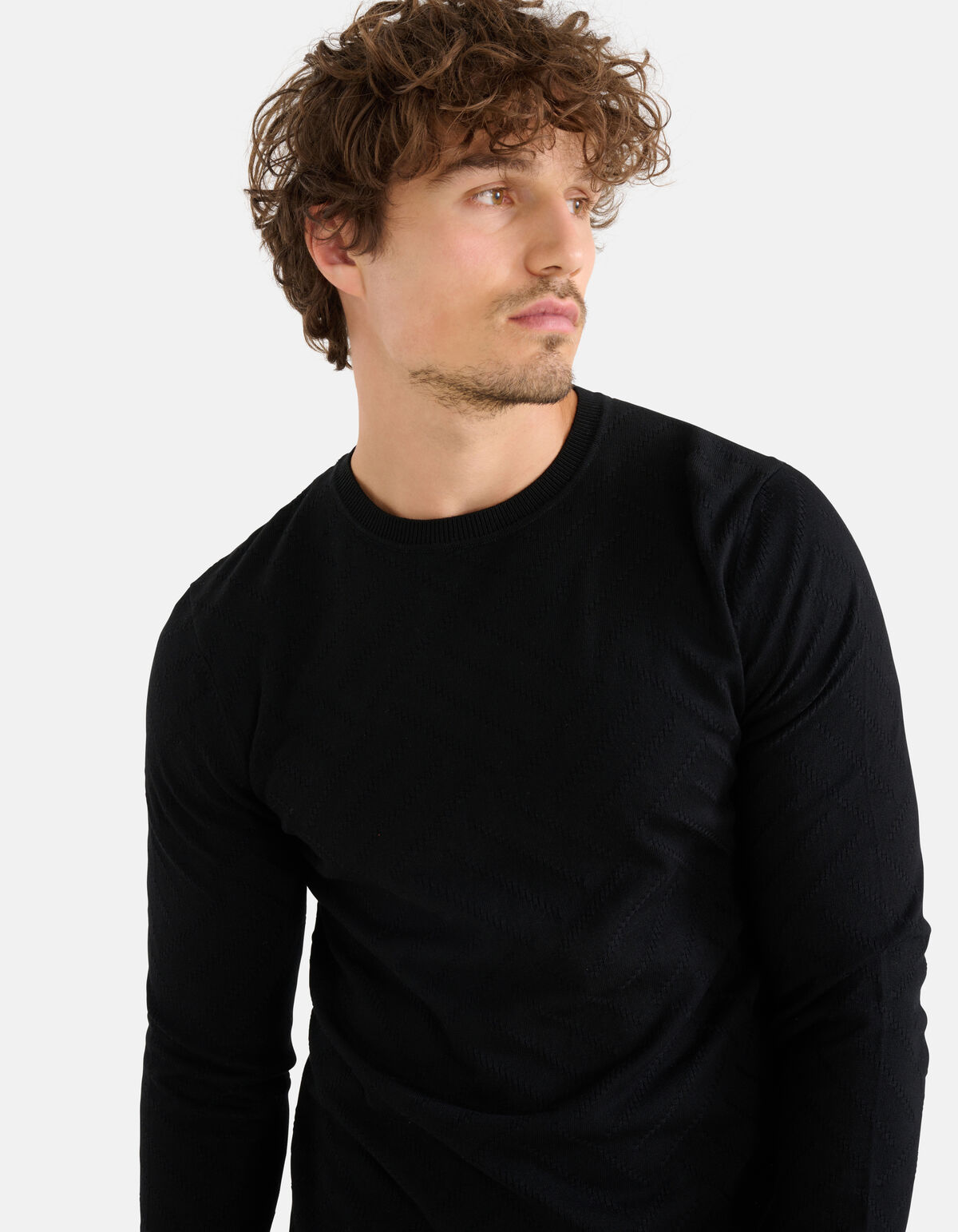 Diagonaal Trui Zwart SHOEBY MEN
