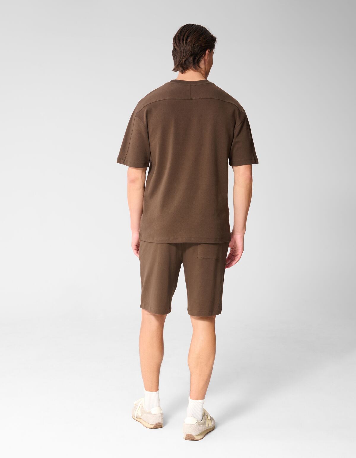 Spark Label T-shirt Donkerbruin SHOEBY MEN