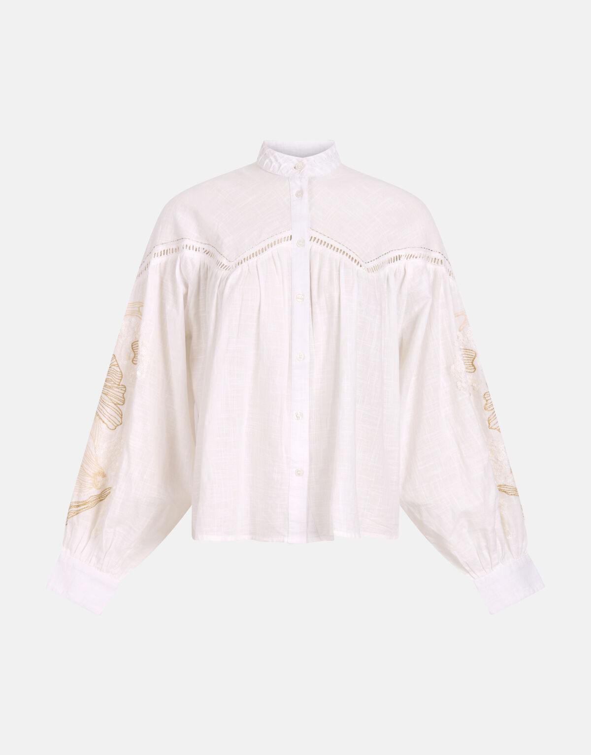 Embroidery Pailletten Blouse Gebroken Wit SHOEBY WOMEN